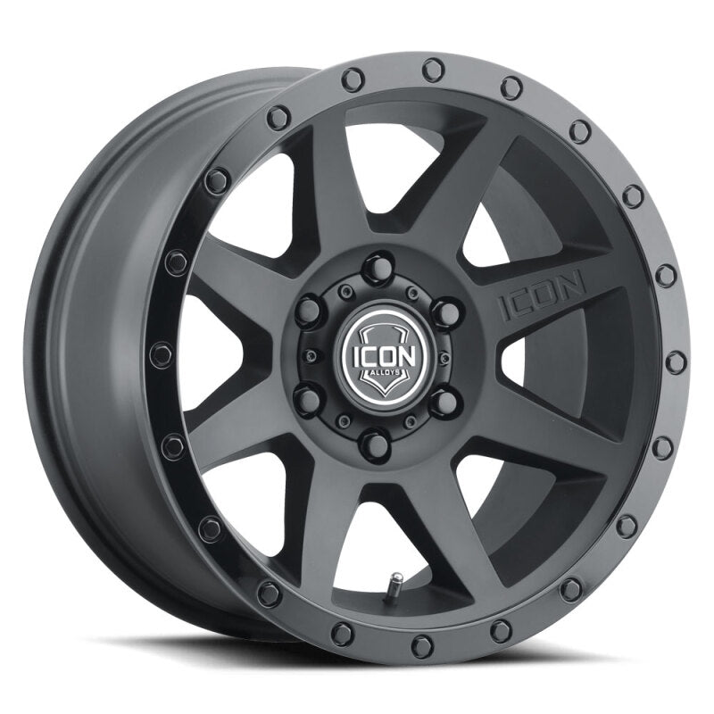 ICON Rebound 18x9 / 5x5in / -12mm / 4.5in BS Double Black Wheel