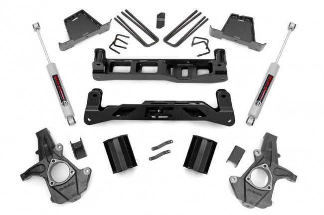Rough Country 7.5 Inch Suspension Lift Kit w/Strut Spacer & N3 Shocks 07-13 Silverado/Sierra 1500 2WD