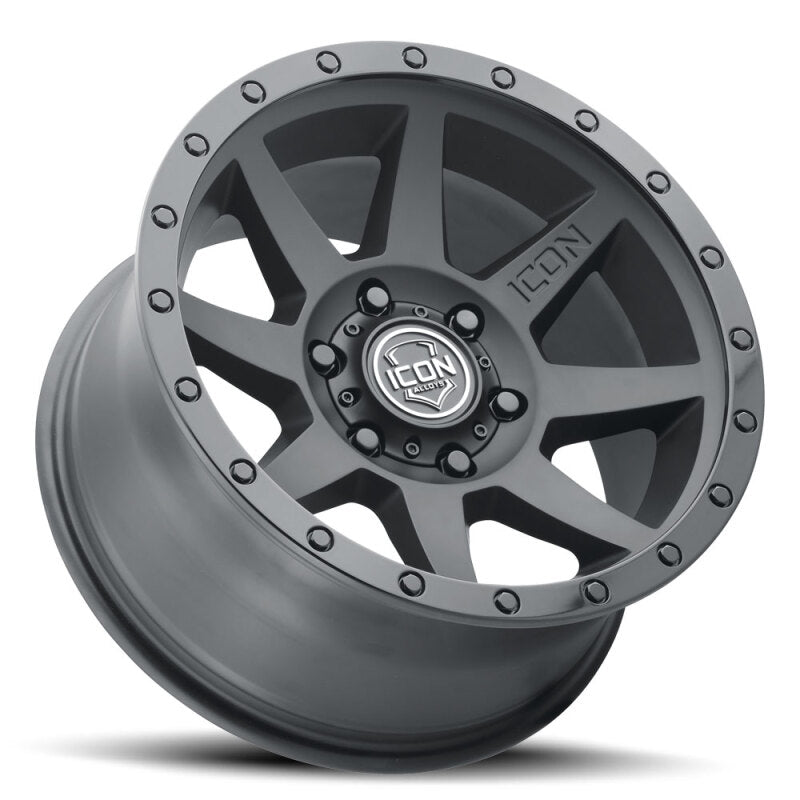 ICON Rebound 18x9 / 5x5in / -12mm / 4.5in BS Double Black Wheel