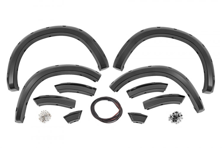 Rough Country Dodge Pocket Fender Flares Rivets 09-18 RAM 1500 w/Plastic Bumper