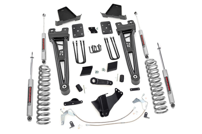 Rough Country 6 Inch Ford Radius Arm Suspension Lift Kit With N3 Shocks 11-14 F-250 No Overloads