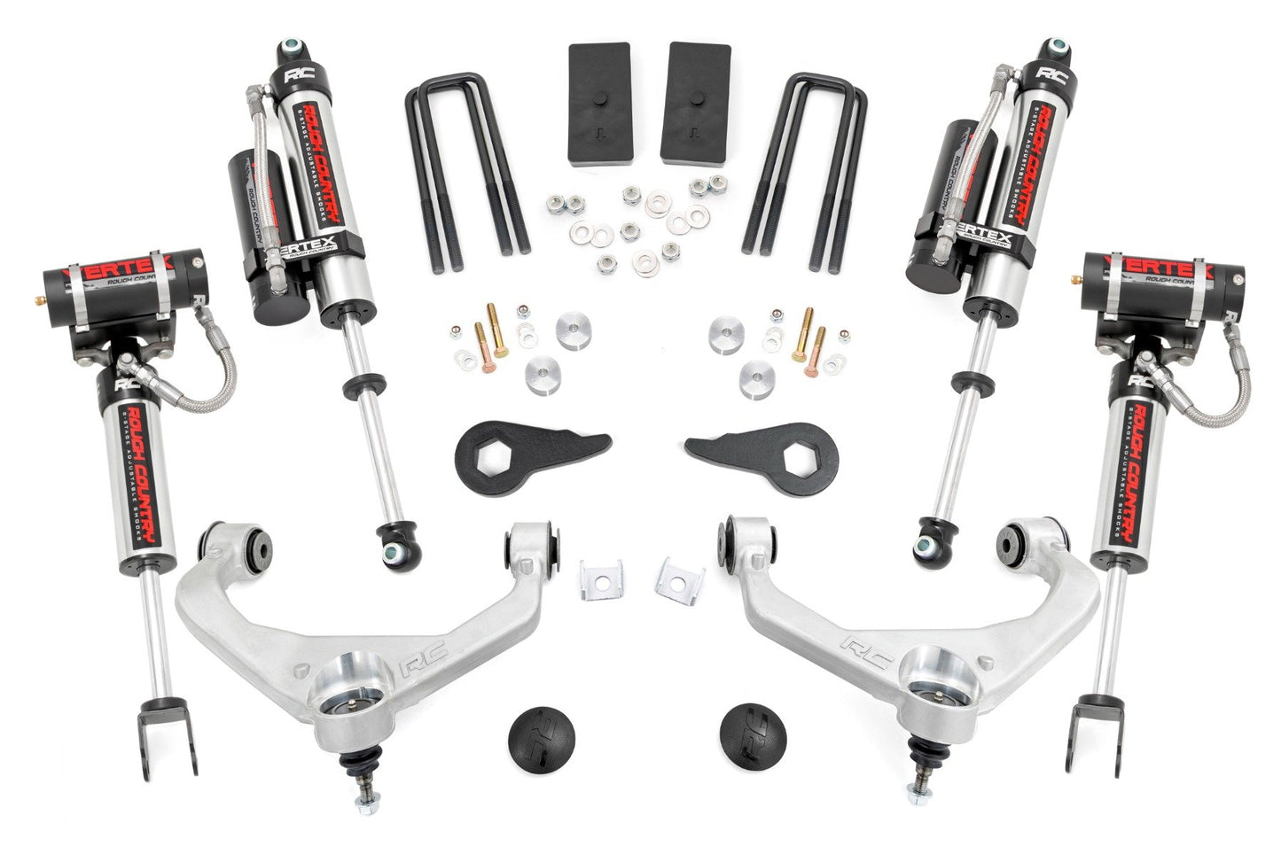 Rough Country 3.5 Inch Suspension Lift Kit w/Vertex Shocks 11-19 2500/3500HD w/o Rear Overload Springs