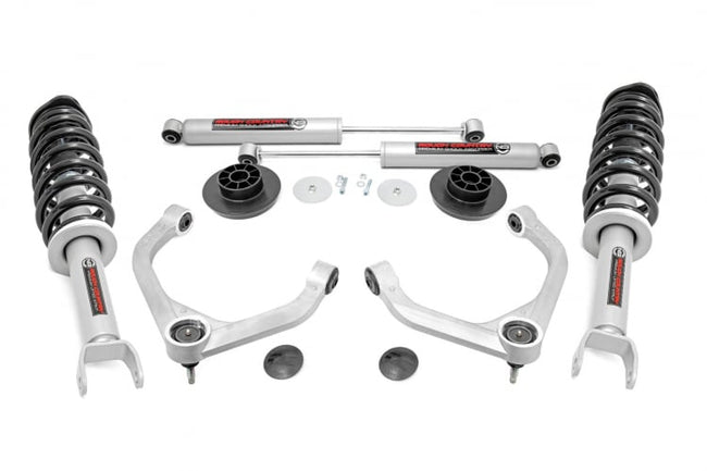 Rough Country 3.0 Inch Dodge Bolt-On Lift Kit w/ N3 Struts and Rear N3 Shocks For 12-18 Ram 1500 4WD