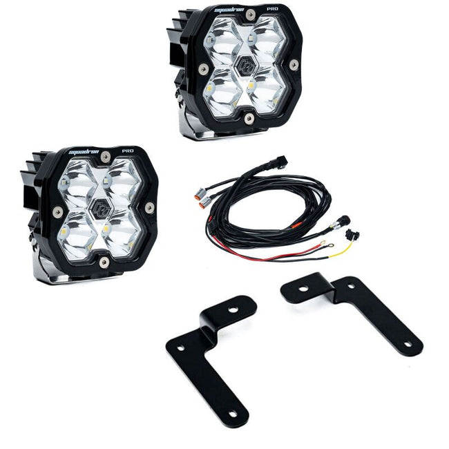Baja Designs 18-25 Jeep JL/JT Squadron Pro 2.0 A-Pillar Kit (Spot) - Clear