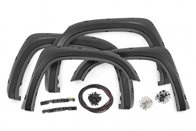 Rough Country Pocket Fender Flares, Gloss Black, Toyota Tundra (2014-2021)