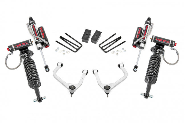 Rough Country 3.5 Inch Lift Kit W/ Vertex Shocks And Struts 19-24 GMC Sierra 1500 2WD/4WD With Multi-Leaf Springs