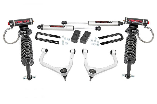 Rough Country 3.5 Inch Lift Kit W/ Vertex Struts And Rear V2 Shocks 19-24 GMC Sierra 1500 2WD/4WD With Multi-Leaf Springs