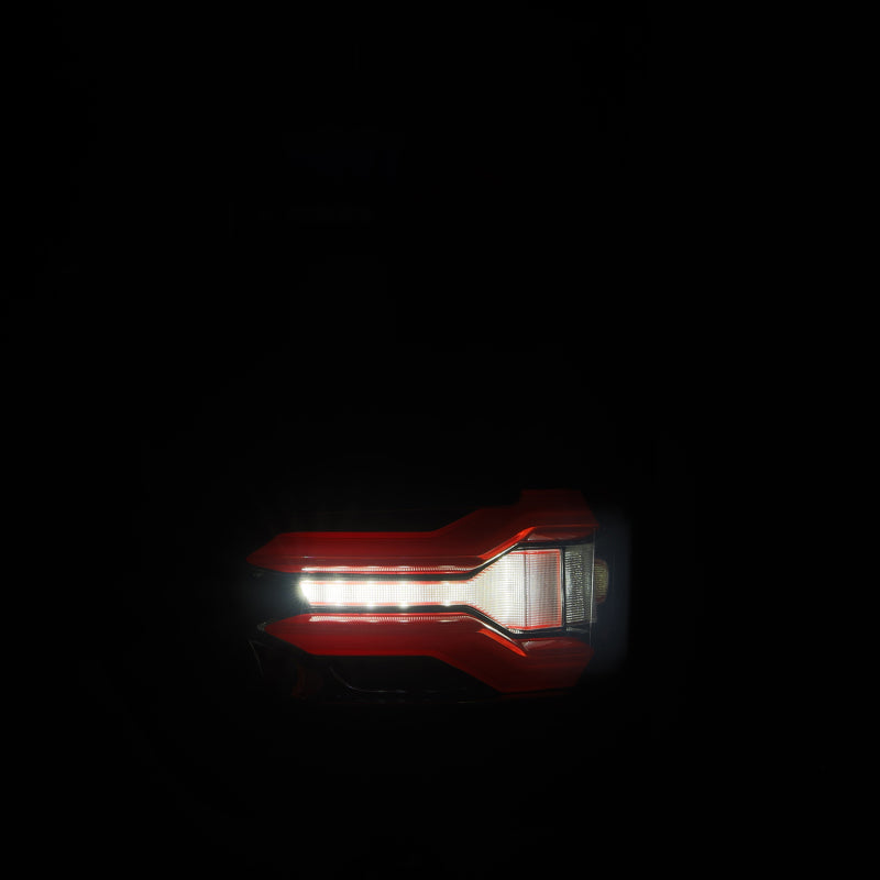 AlphaRex 21-23 Ford F-150 LUXX LED Tailights - Black Red w/ BLIS