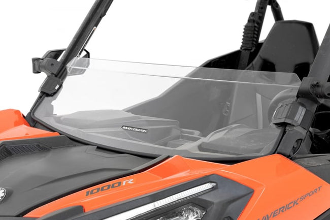 Rough Country Half Windshield | Scratch Resistant | Can-Am Maverick Sport