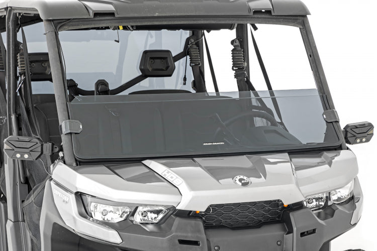 Rough Country Tinted Half Windshield | Scratch Resistant | Can-Am Defender HD 5/HD 8/HD 9/HD 10
