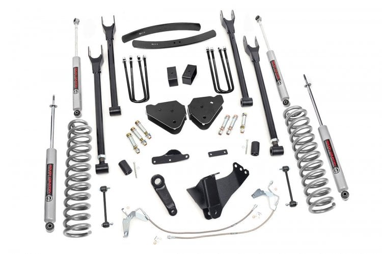Rough Country 6 Inch Ford 4-Link Suspension Lift Kit Gas 08-10 F-250/F-350 Super Duty