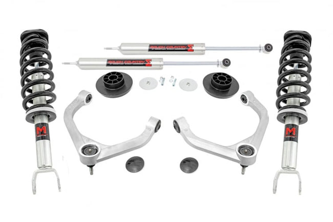 Rough Country 3.5 Inch Ram Bolt-On Lift Kit w/ M1 Struts and Rear Shocks (19-23 Ram 1500 4WD)