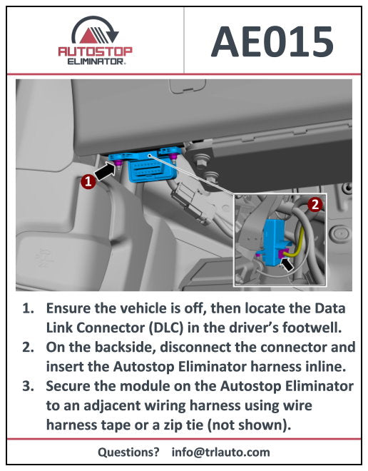 2020-2021 Ford Transit-250/350 Autostop Eliminator