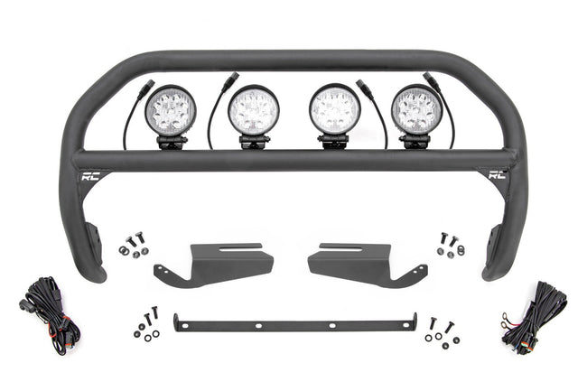Rough Country Nudge Bar 4" Round LED Lights 21-25 Ford Bronco 4WD With Modular Bumper