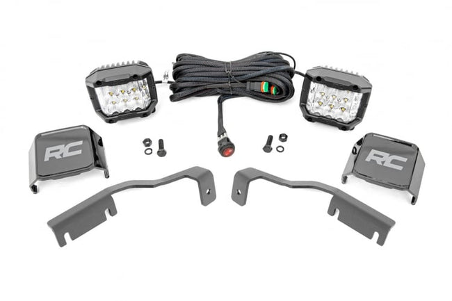 Rough Country LED Light Kit | Ditch Mount |  3" OSRAM | Wide | Nissan Frontier (22-23)