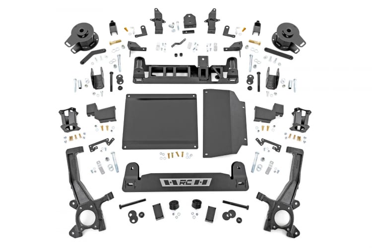 Rough Country 6 Inch Lift Kit | Toyota Tundra 4WD (2022-2025) With OE Black CV axles, With Air Ride