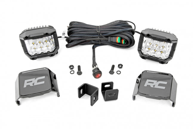 Rough Country LED Light Kit | Ditch Mount |  3" OSRAM | Wide | Toyota Tundra (22-23)