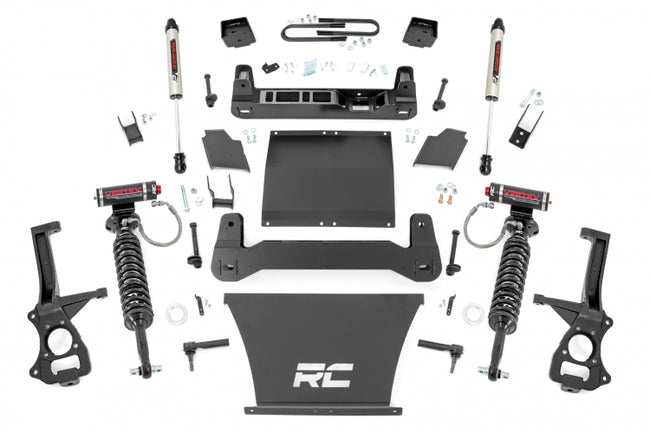 Rough Country 6 Inch Suspension Lift Kit Vertex Coilovers and V2 Shocks 19-24 Silverado/Sierra 1500 4WD/2WD With Mono Leaf Rear Springs