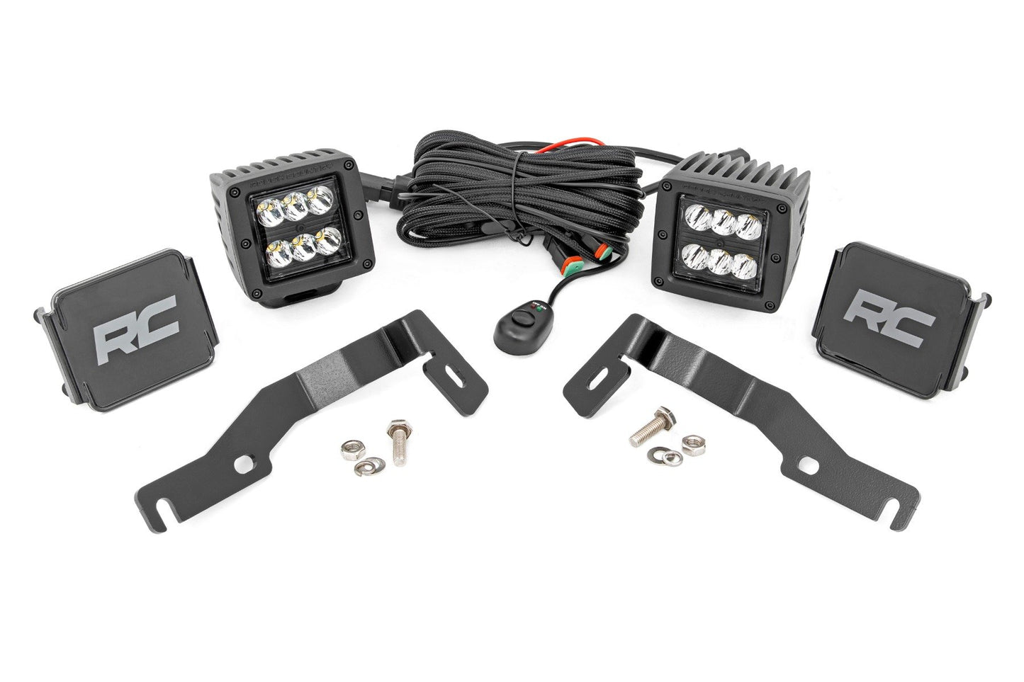 LED Light Kit | Ditch Mount | 2" Black Pair | Spot | Toyota Tacoma (24-26)