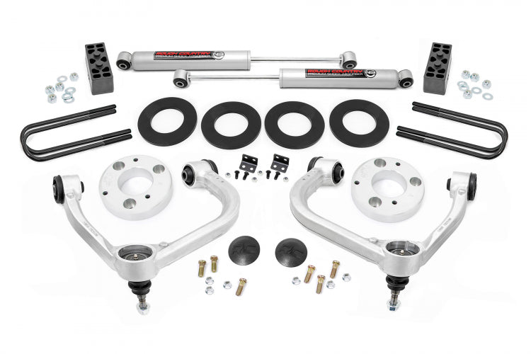 Rough Country F-150 3 Inch Lift Kit With Front Spacers And Rear N3 Shocks 2021-2023 F-150 4WD