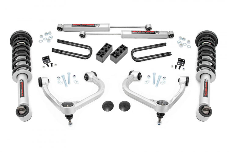 Rough Country F-150 3 Inch Lift Kit Bolt On w/N3 Struts And Shocks 2021-2025 F-150 4WD