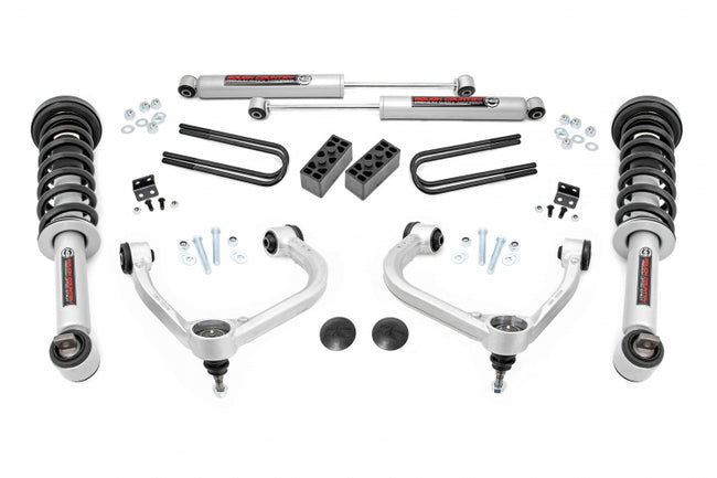 Rough Country F-150 3 Inch Lift Kit Bolt On w/N3 Struts And Shocks 2021-2025 F-150 4WD
