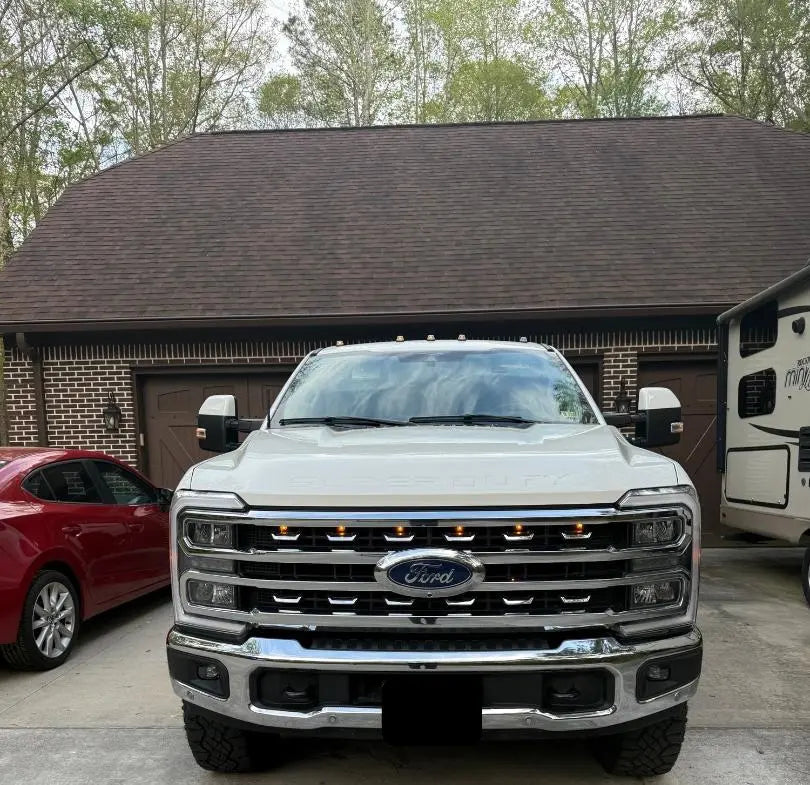 Custom Auto Works 2023-2025 F-250 F-350 Super Duty Lariat, Platinum Tremor And King Ranch 6 Light Raptor Style Grill Light
