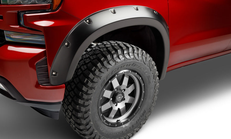 Bushwacker 19-23 Chevrolet Silverado 1500 Pocket Style Fender Flares 4pc - Smooth Black