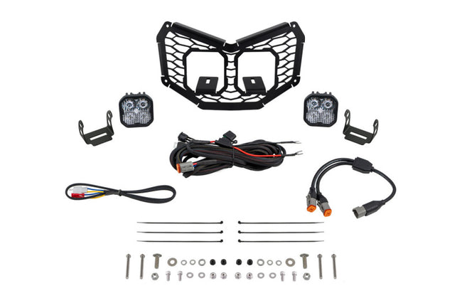 Diode Dynamics 17-24 Can-Am Maverick X3 Stage Series LED Grille Kit - Sport White Combo