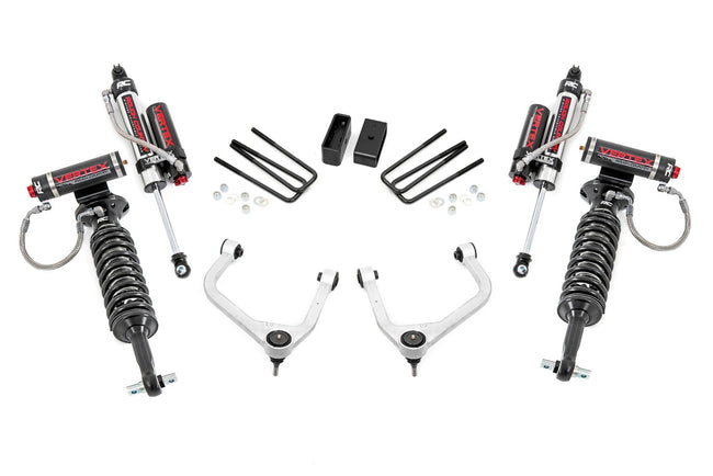 Rough Country 3.5 Inch Vertex Suspension Lift Kit w/ Forged Upper Control Arms For 19-23 Chevy 1500 PU 4WD/2WD With Mono-Leaf Spring