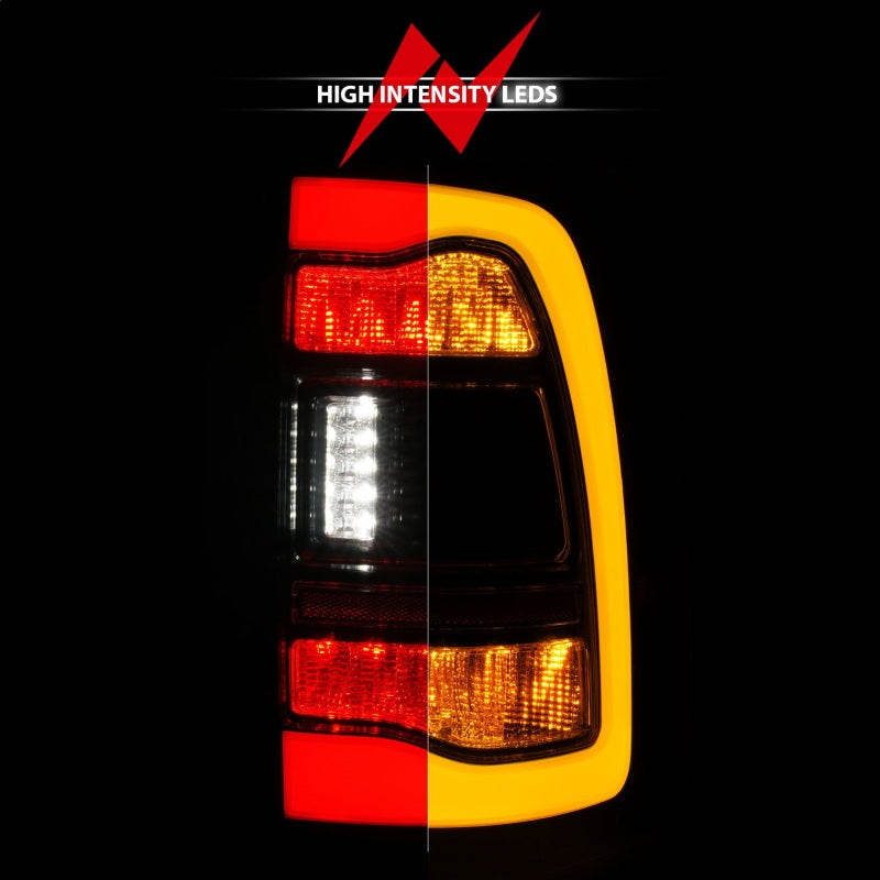ANZO 10-18 Dodge Ram 1500/2500/3500 Sequential LED Taillights Smoke Black w/Switchback Amber Signal