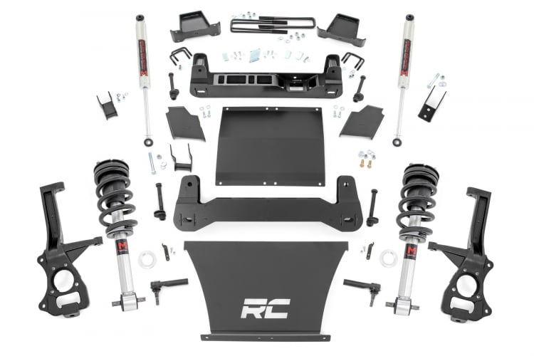 Rough Country 6 Inch Suspension Lift Kit M1 Lifted Struts 19-24 Silverado 1500 4WD/2WD With Multi Leaf Rear Springs