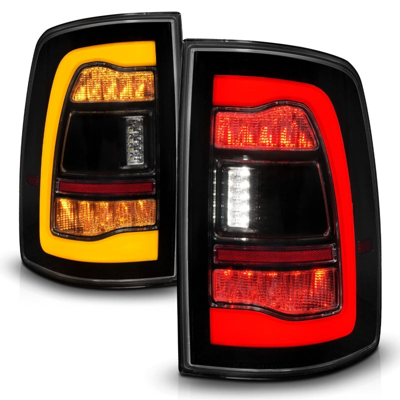 ANZO 10-18 Dodge Ram 1500/2500/3500 Sequential LED Taillights Smoke Black w/Switchback Amber Signal