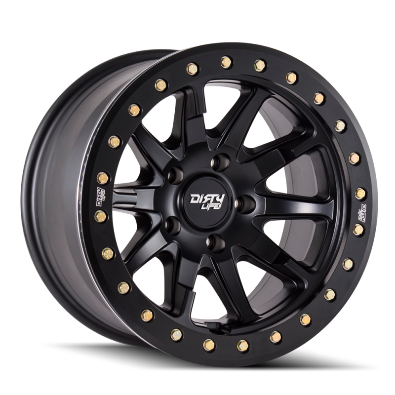 Dirty Life 9304 DT-2 20x9 / 6x135 BP / 12mm Offset / 87.1mm Hub Matte Black Wheel - Beadlock
