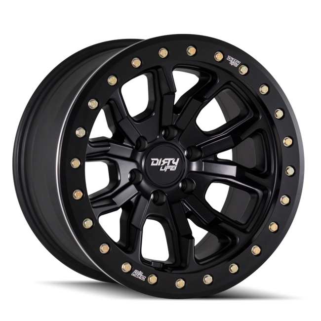 Dirty Life 9303 DT-1 17x9 / 8x170 BP / -12mm Offset / 130.8mm Hub Matte Black Wheel- Beadlock