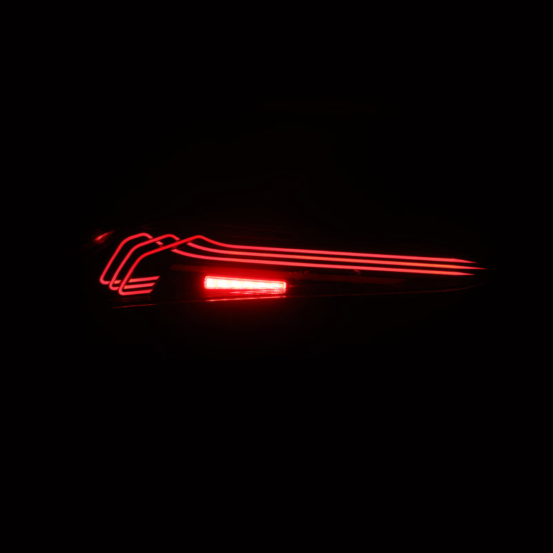 AlphaRex 20-24 Toyota Supra LUXX-Series Laser Style LED Tail Lights Black-Red