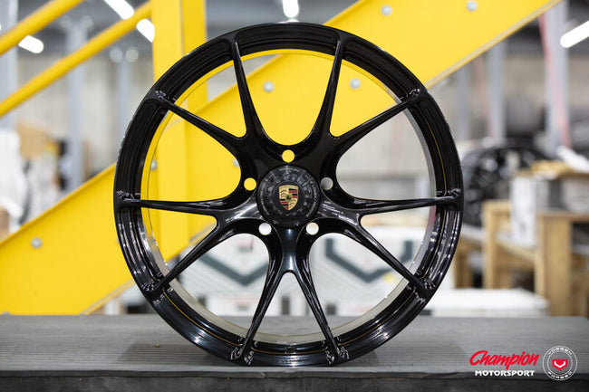 Vossen X Champion RS74 21X12 / ET50 / Gloss Black Wheel / Centerlock / 911 Turbo 991 - Rear