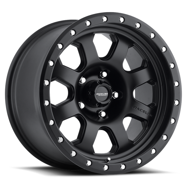 Raceline 929B Avenger 17x9in / 8X165.1 BP / 20mm Offset / 130.81mm Bore - Satin Black Wheel
