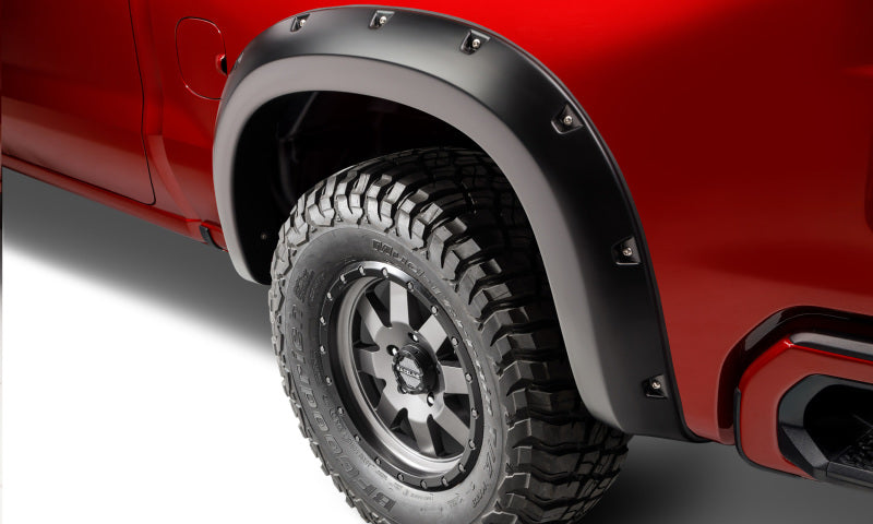 Bushwacker 19-23 Chevrolet Silverado 1500 Pocket Style Fender Flares 4pc - Smooth Black