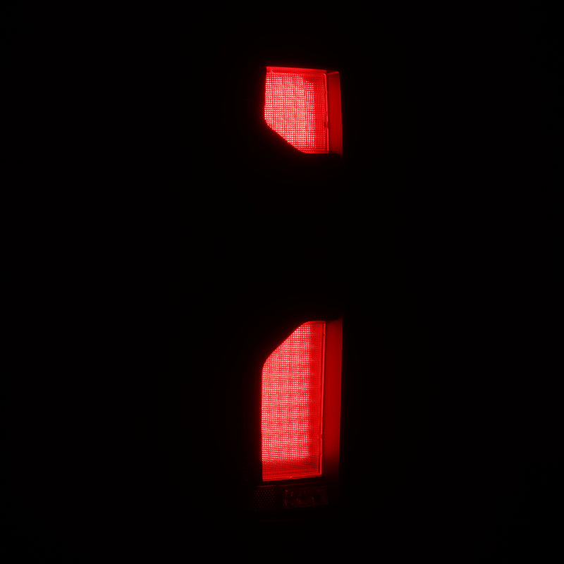 AlphaRex 19+Cheverolet 1500/2500HD/3500HD Silverado Luxx Series LED TailLights Alpha-Black Topo-Etch