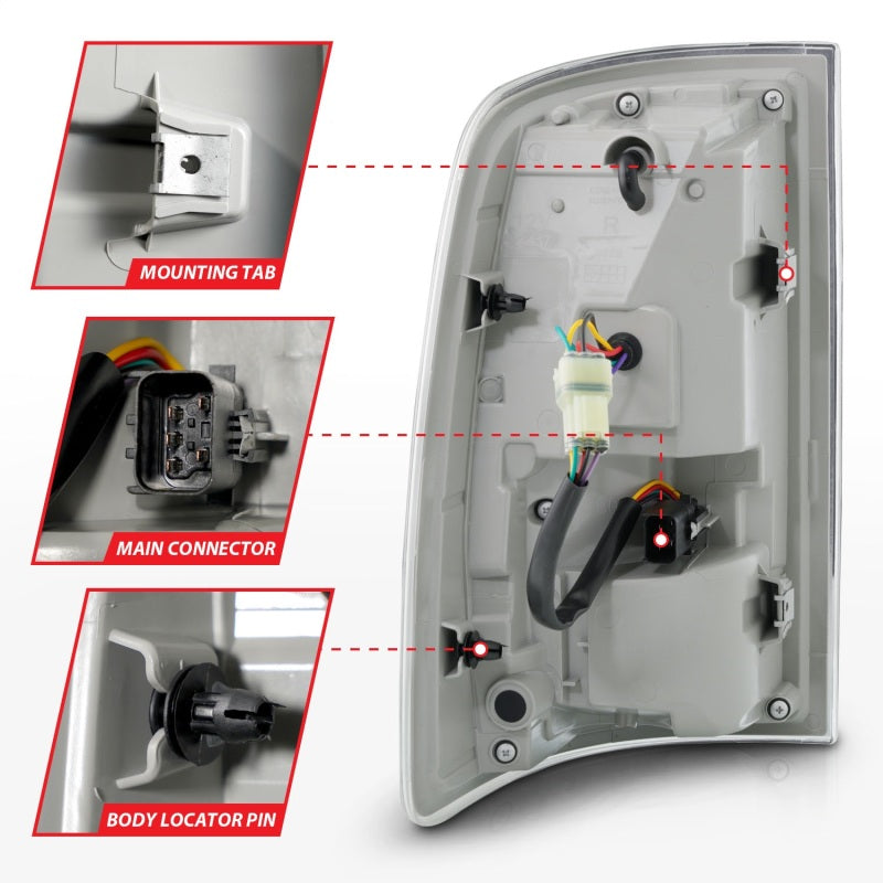 ANZO 10-18 Dodge Ram 1500/2500/3500 Sequential LED Taillights Black w/Switchback Amber Signal