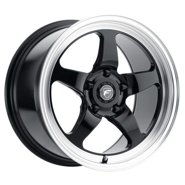 Forgestar D5 18x10 / 5x120.65 BP / ET+25 / 6.5in BS Gloss Black Machined Wheel