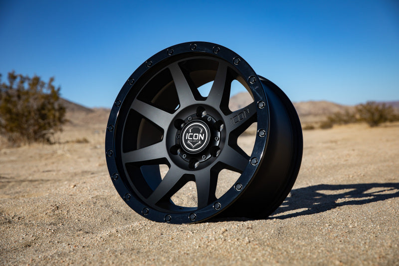 ICON Rebound 18x9 / 5x5in / -12mm / 4.5in BS Double Black Wheel