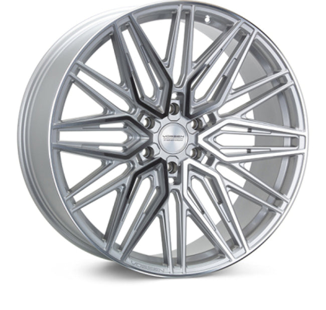 Vossen HF6-5 22x12 - 6x139.7 - ET-44 - Ultra Deep Face - 106.1 - Silver Polished Wheel