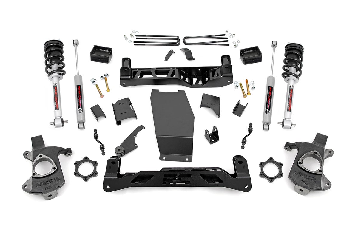 Rough Country 5 Inch Suspension Lift Kit w/N3 Shocks & Struts 14-18 Silverado/Sierra 1500 4WD Cast Steel