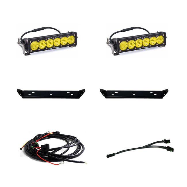 Baja Designs 2021+ Ford Raptor OnX6 Behind Grill Kit -10in. Amber D/C