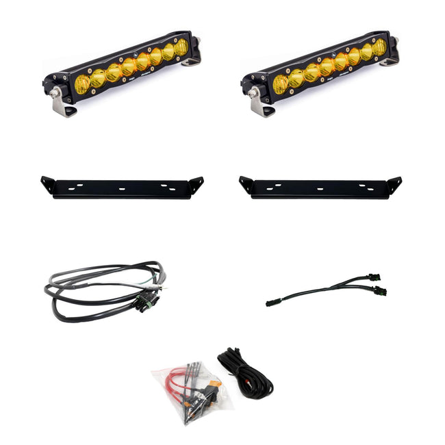 Baja Designs 2021+ Ford Raptor S8 Behind Grill Kit -10in. Amber D/C