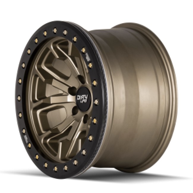 Dirty Life 9303 DT-1 20x9 / 8x165.1 BP / 0mm Offset / 130.8mm Hub Satin Gold Wheel - Beadlock