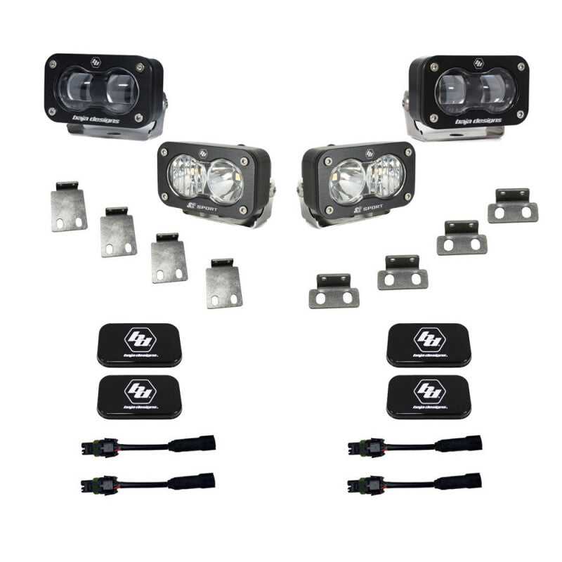 Baja Designs 21+ Ford Raptor/Bronco S2 SAE Pro Fog Pocket Light Kit