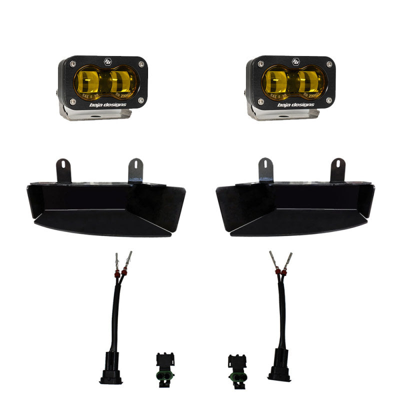 Baja Designs 19-23 Dodge RAM 2500/3500 S2 SAE Fog Pocket Light Kit - Amber